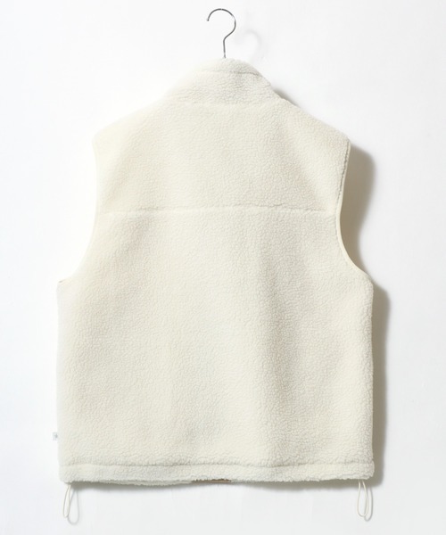CONVERSE（コンバース）の「CONVERSE white（コンバース ホワイト）ボアフリース スタンドネックジャケットベスト レディース（ブルゾン・レディース・ピンク/ブラック/モカ/アイボリー・M/L）」の6枚目の写真