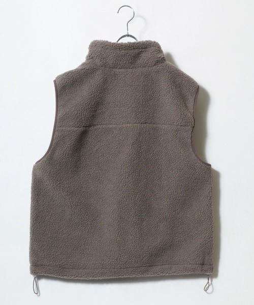 CONVERSE（コンバース）の「CONVERSE white（コンバース ホワイト）ボアフリース スタンドネックジャケットベスト レディース（ブルゾン・レディース・ピンク/ブラック/モカ/アイボリー・M/L）」の12枚目の写真