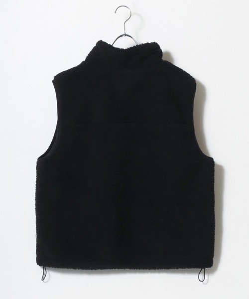 CONVERSE（コンバース）の「CONVERSE white（コンバース ホワイト）ボアフリース スタンドネックジャケットベスト レディース（ブルゾン・レディース・ピンク/ブラック/モカ/アイボリー・M/L）」の9枚目の写真