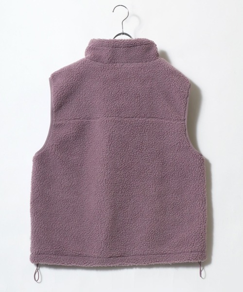 CONVERSE（コンバース）の「CONVERSE white（コンバース ホワイト）ボアフリース スタンドネックジャケットベスト レディース（ブルゾン・レディース・ピンク/ブラック/モカ/アイボリー・M/L）」の15枚目の写真