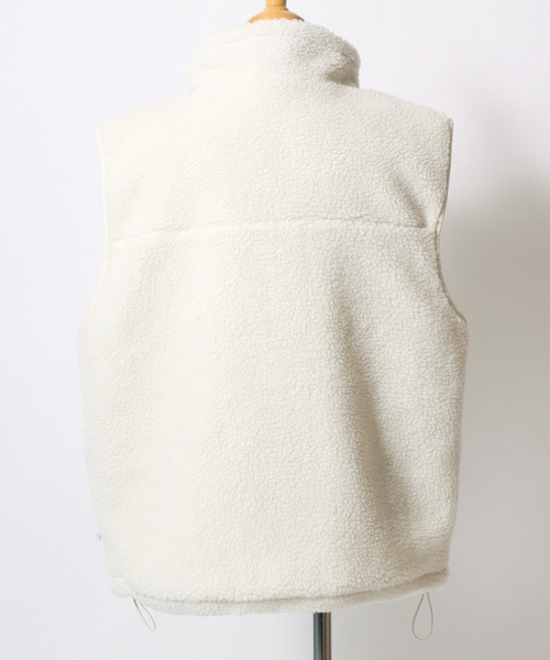 CONVERSE（コンバース）の「CONVERSE white（コンバース ホワイト）ボアフリース スタンドネックジャケットベスト レディース（ブルゾン・レディース・ピンク/ブラック/モカ/アイボリー・M/L）」の19枚目の写真