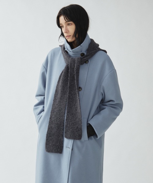 Aunt Marie's（アントマリーズ）の「フード付きニットマフラー（マフラー・レディース・アイボリー/ブルー/チャコールグレー・FREE）」の19枚目の写真