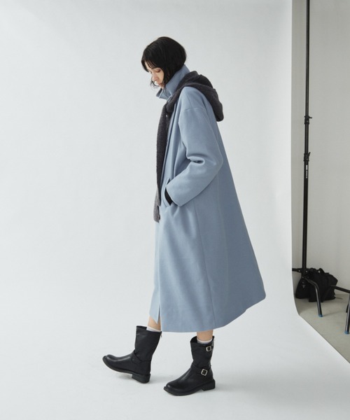 Aunt Marie's（アントマリーズ）の「フード付きニットマフラー（マフラー・レディース・アイボリー/ブルー/チャコールグレー・FREE）」の21枚目の写真