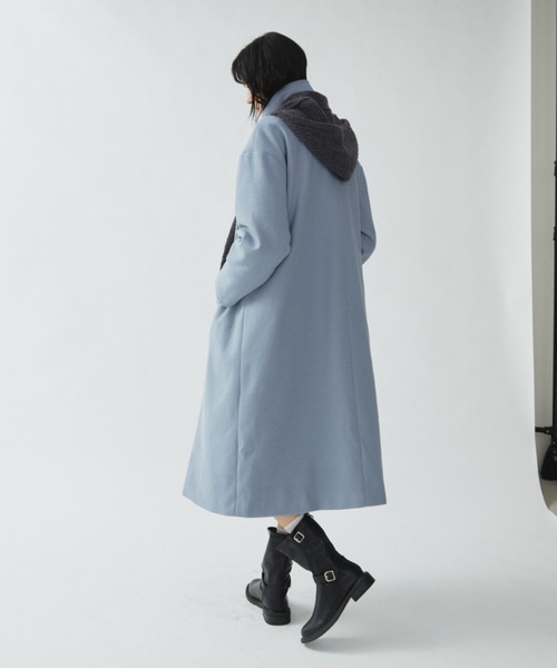 Aunt Marie's（アントマリーズ）の「フード付きニットマフラー（マフラー・レディース・アイボリー/ブルー/チャコールグレー・FREE）」の22枚目の写真