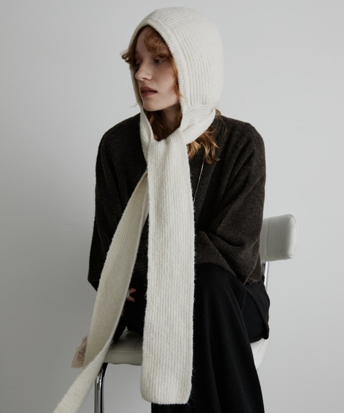 フード付きニットマフラー（マフラー）｜Aunt Marie's（アントマリーズ