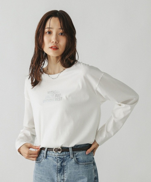 LOHEN ローヘン / 新品タグ付き ボキシーラインクロップドロンT ホワイト LOHEN ローヘン / 新品タグ付き ボキシーラインクロップドロンT ホワイト