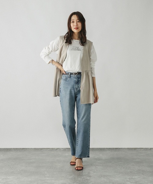 GLOBAL WORK(グローバルワーク)の「リッチクリーンプリントロンT/580930(Tシャツ/カットソー・レディース・ホワイト系7/ホワイト系8/ホワイト系5/ホワイト系6・SMALL/MEDIUM/LARGE)」の9枚目の写真