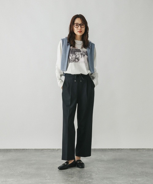 GLOBAL WORK(グローバルワーク)の「リッチクリーンプリントロンT/580930(Tシャツ/カットソー・レディース・ホワイト系7/ホワイト系8/ホワイト系5/ホワイト系6・SMALL/MEDIUM/LARGE)」の13枚目の写真