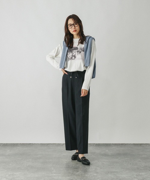 GLOBAL WORK(グローバルワーク)の「リッチクリーンプリントロンT/580930(Tシャツ/カットソー・レディース・ホワイト系7/ホワイト系8/ホワイト系5/ホワイト系6・SMALL/MEDIUM/LARGE)」の14枚目の写真