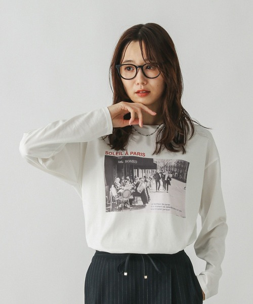 GLOBAL WORK(グローバルワーク)の「リッチクリーンプリントロンT/580930(Tシャツ/カットソー・レディース・ホワイト系7/ホワイト系8/ホワイト系5/ホワイト系6・SMALL/MEDIUM/LARGE)」の17枚目の写真