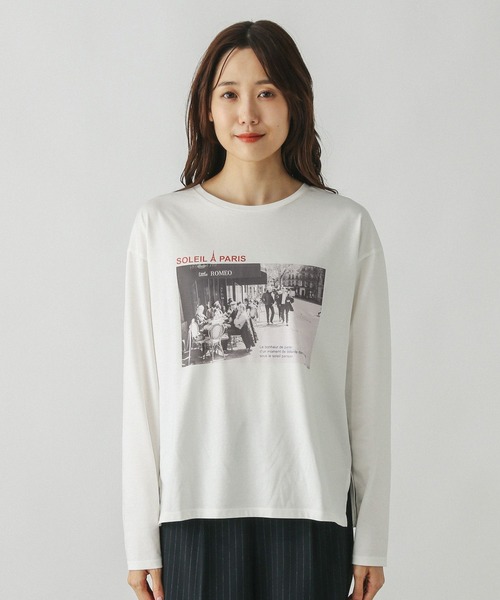セール】リッチクリーンプリントロンT/580930（Tシャツ/カットソー