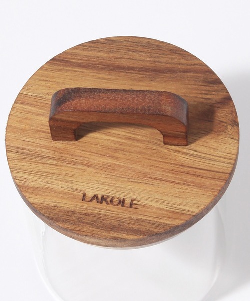 LAKOLE（ラコレ）の「ウッドロングガラスキャニスター[700ml] / 590774（キッチン収納・レディース・その他3・FREE）」の2枚目の写真
