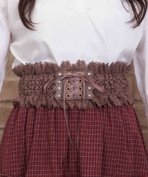 axes femme POETIQUE | 編み上げ×レース太ゴムベルト(ベルト)