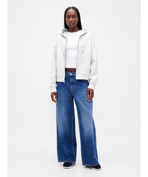 GAP(ギャップ)の「GapFit オーバーサイズ ジップアップパーカー(パーカー・レディース・グレー/ブラック/ピンク・L/S/XXS/XS/M)」の4枚目の写真