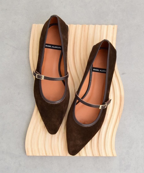ANGEL ALARCON(アンヘルアラルコン)の「【ANGEL ALARCON】ポインテッドトウワンストラップパンプス(D51503)(パンプス・レディース・ブラウン系その他/ブラック系その他・37/38/39/36/35)」の4枚目の写真