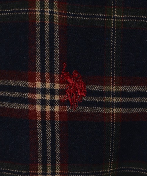 U.S. POLO ASSN.(ユーエスポロアッスン)の「【U.S. POLO ASSN./ユーエスポロアッスン】ロゴ刺繍 フランネル プレイド 長袖 チェック シャツ(シャツ/ブラウス・レディース・ホワイト/ネイビー・L/LL/M)」の17枚目の写真