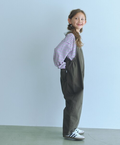 green label relaxing（グリーンレーベルリラクシング）の「ラガーシャツ（ボーダー） / キッズ  120cm-160cm（ポロシャツ・キッズ・ライラック・120cm/140cm/150cm/130cm/160cm）」の4枚目の写真