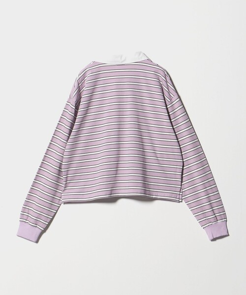 green label relaxing（グリーンレーベルリラクシング）の「ラガーシャツ（ボーダー） / キッズ  120cm-160cm（ポロシャツ・キッズ・ライラック・120cm/140cm/150cm/130cm/160cm）」の10枚目の写真