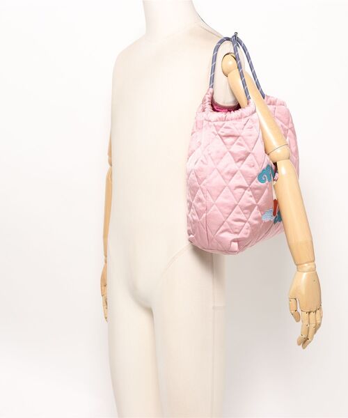 HOUSTON(ヒューストン)の「【HOUSTON / ヒューストン】SATIN MARKET BAG / キルティング マーケットバッグ(トートバッグ・レディース・グリーン/イエロー/ピンク・FREE)」の15枚目の写真