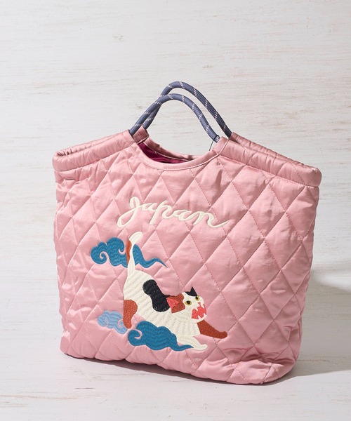 セール】【HOUSTON / ヒューストン】SATIN MARKET BAG / キルティング