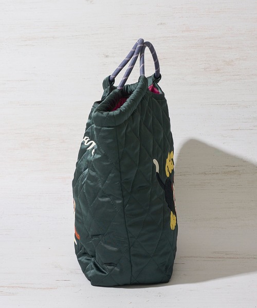 HOUSTON(ヒューストン)の「【HOUSTON / ヒューストン】SATIN MARKET BAG / キルティング マーケットバッグ(トートバッグ・レディース・グリーン/イエロー/ピンク・FREE)」の10枚目の写真