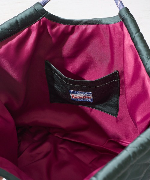 HOUSTON(ヒューストン)の「【HOUSTON / ヒューストン】SATIN MARKET BAG / キルティング マーケットバッグ(トートバッグ・レディース・グリーン/イエロー/ピンク・FREE)」の11枚目の写真