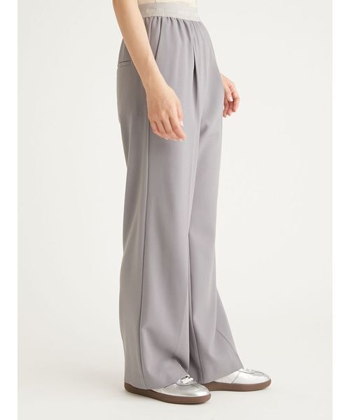 emmi（エミ）の「emmi ジャガードゴムタックパンツ（スラックス・レディース・グレー/アイボリー/ブラック・0/1）」の4枚目の写真