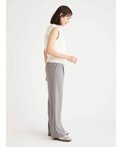 emmi（エミ）の「emmi ジャガードゴムタックパンツ（スラックス・レディース・グレー/アイボリー/ブラック・0/1）」の11枚目の写真