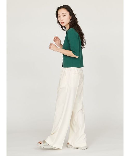 emmi（エミ）の「emmi ジャガードゴムタックパンツ（スラックス・レディース・グレー/アイボリー/ブラック・0/1）」の20枚目の写真