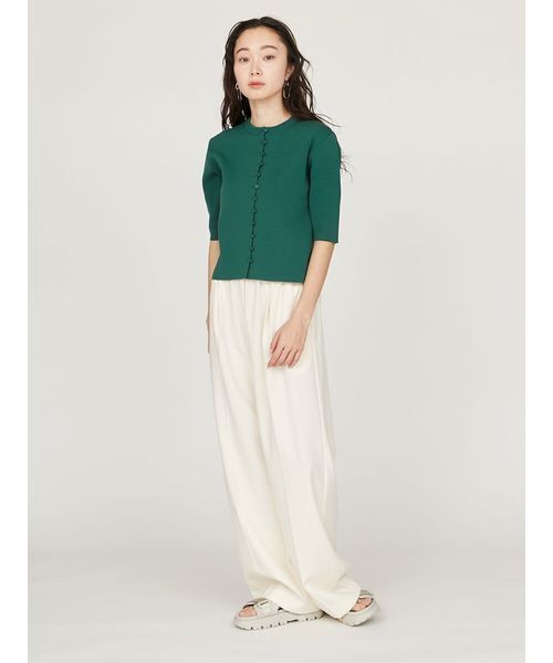 emmi（エミ）の「emmi ジャガードゴムタックパンツ（スラックス・レディース・グレー/アイボリー/ブラック・0/1）」の21枚目の写真