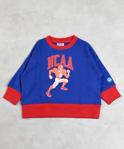 NCAA（エヌシーエーエー）の「【NCAA】カレッジプリントクルーネックスウェット（スウェット・キッズ・ブラック/ブルー/キナリ・100/110/120/130/140）」の13枚目の写真