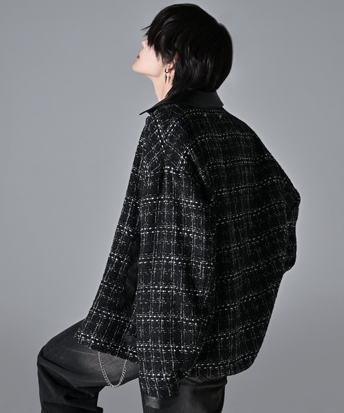 ADRER（アドラー）の「Many buckle belt tweed blouson/メニーバックルベルトツイードブルゾン（ブルゾン・メンズ・ブラック/ブラック系1・S/XS/L/M）」の9枚目の写真