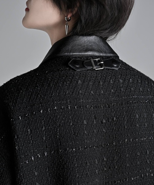 ADRER（アドラー）の「Many buckle belt tweed blouson/メニーバックルベルトツイードブルゾン（ブルゾン・メンズ・ブラック/ブラック系1・S/XS/L/M）」の14枚目の写真