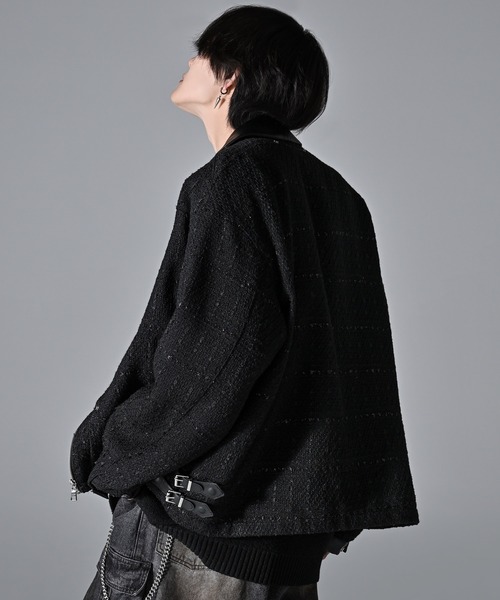 ADRER（アドラー）の「Many buckle belt tweed blouson/メニーバックルベルトツイードブルゾン（ブルゾン・メンズ・ブラック/ブラック系1・S/XS/L/M）」の13枚目の写真