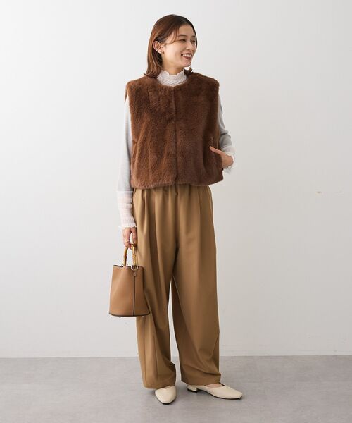 ELENCARE DUE（エレンカーレデュエ）の「・ELENCARE DUE ツイルタックコクーンパンツ（その他パンツ・レディース・ブラック/ブラウン/ベージュ・FREE）」の15枚目の写真