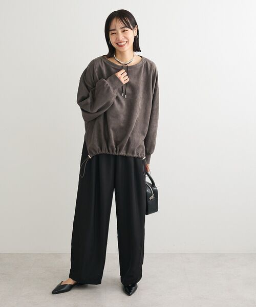 ELENCARE DUE（エレンカーレデュエ）の「・ELENCARE DUE ツイルタックコクーンパンツ（その他パンツ・レディース・ブラック/ブラウン/ベージュ・FREE）」の16枚目の写真