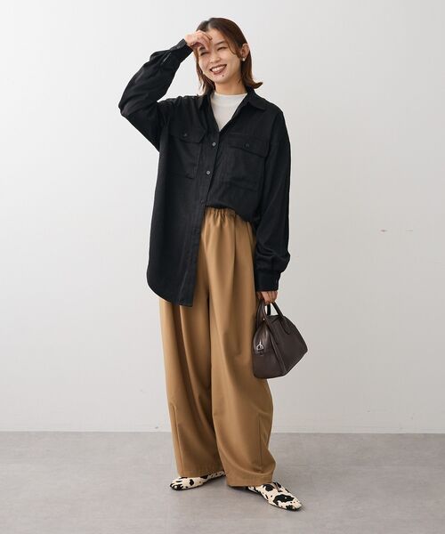 ELENCARE DUE（エレンカーレデュエ）の「・ELENCARE DUE ツイルタックコクーンパンツ（その他パンツ・レディース・ブラック/ブラウン/ベージュ・FREE）」の17枚目の写真