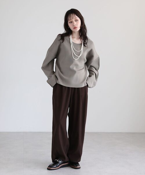 ELENCARE DUE（エレンカーレデュエ）の「・ELENCARE DUE ツイルタックコクーンパンツ（その他パンツ・レディース・ブラック/ブラウン/ベージュ・FREE）」の20枚目の写真