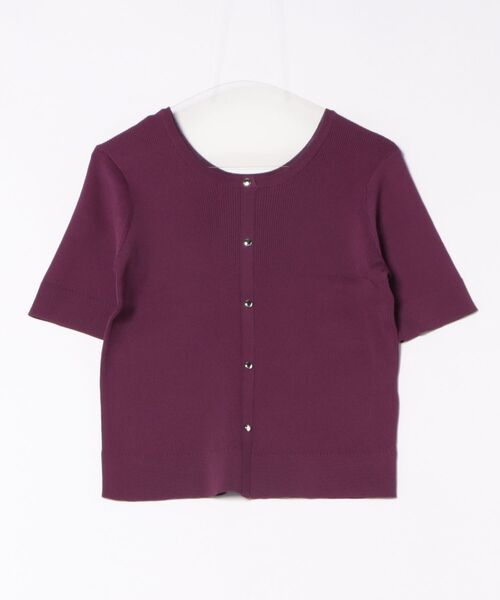 m.f.editorial（エムエフエディトリアル）の「【2WAY ストレッチ ハンドウォッシャブル】m.f.エディトリアル レディース 前後2WAY 半袖ニットプルオーバー（ニット/セーター・レディース・ブルー/ベージュ/ネイビー/パープル・MEDIUM/LARGE）」の18枚目の写真
