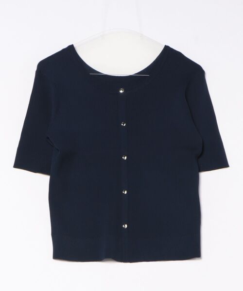 m.f.editorial（エムエフエディトリアル）の「【2WAY ストレッチ ハンドウォッシャブル】m.f.エディトリアル レディース 前後2WAY 半袖ニットプルオーバー（ニット/セーター・レディース・ブルー/ベージュ/ネイビー/パープル・MEDIUM/LARGE）」の9枚目の写真