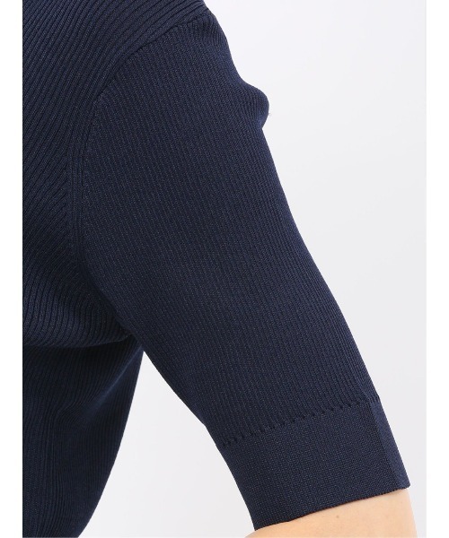 m.f.editorial（エムエフエディトリアル）の「【2WAY ストレッチ ハンドウォッシャブル】m.f.エディトリアル レディース 前後2WAY 半袖ニットプルオーバー（ニット/セーター・レディース・ブルー/ベージュ/ネイビー/パープル・MEDIUM/LARGE）」の12枚目の写真