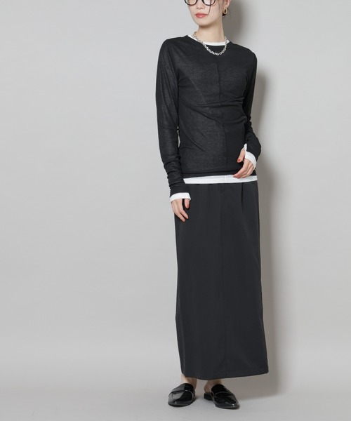 なおさま専用 セール】スーツライクIラインロングスカート（スカート）｜NANO