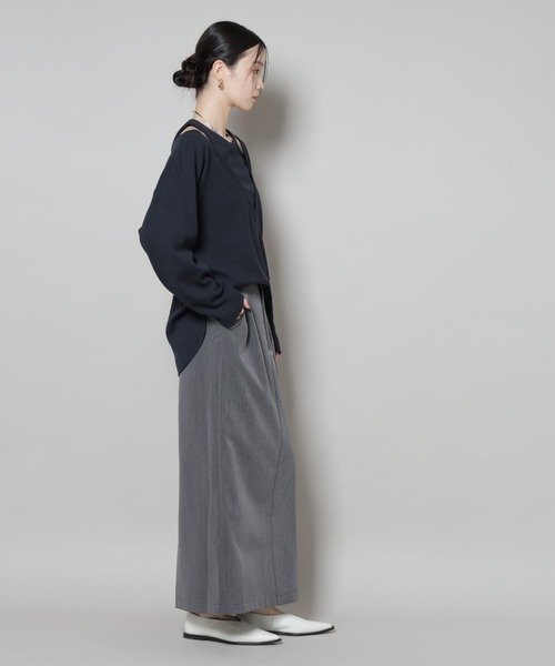 NANO universe（ナノユニバース）の「スーツライクIラインロングスカート（スカート・レディース・ブラック/チャコール/ネイビー・FREE）」の16枚目の写真