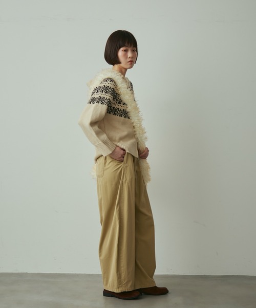 full/fill.（フルフィル）の「nordic hood zip knit cardigan / ノルディックフードジップニットカーディガン（ニット/セーター・レディース・グレー/アイボリー・FREE）」の20枚目の写真