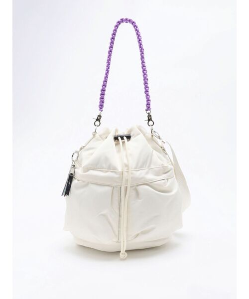 cheek(BAG)(チーク)の「【cheek】kinchaku code 2 way tote(トートバッグ・レディース・ブラック/ホワイト/パープル/ベージュ・FREE)」の13枚目の写真