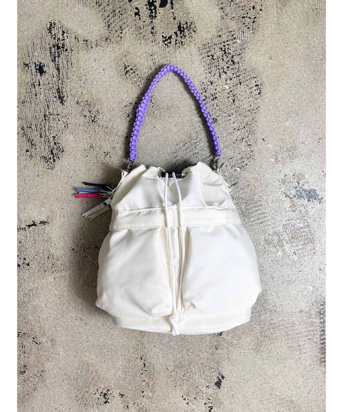 cheek(BAG)(チーク)の「【cheek】kinchaku code 2 way tote(トートバッグ・レディース・ブラック/ホワイト/パープル/ベージュ・FREE)」の21枚目の写真