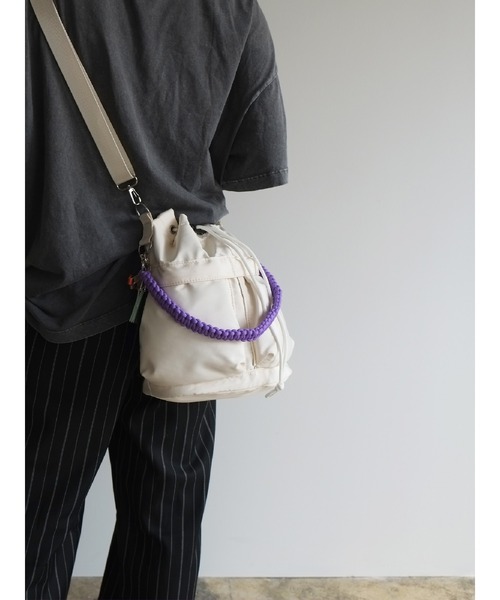 cheek(BAG)(チーク)の「【cheek】kinchaku code 2 way tote(トートバッグ・レディース・ブラック/ホワイト/パープル/ベージュ・FREE)」の19枚目の写真