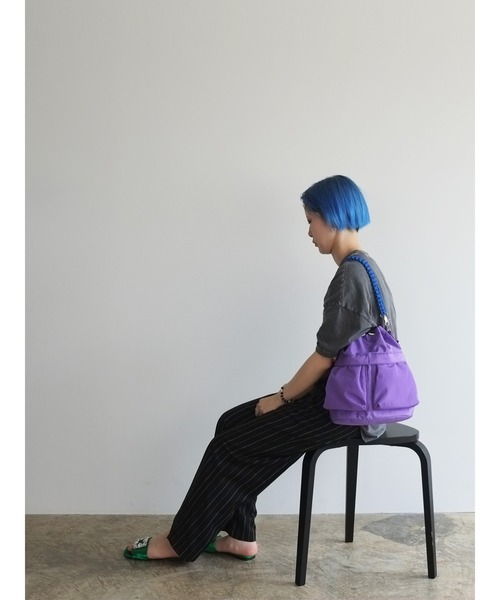 cheek(BAG)(チーク)の「【cheek】kinchaku code 2 way tote(トートバッグ・レディース・ブラック/ホワイト/パープル/ベージュ・FREE)」の20枚目の写真