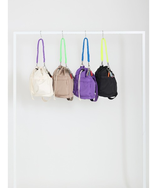 cheek(BAG)(チーク)の「【cheek】kinchaku code 2 way tote(トートバッグ・レディース・ブラック/ホワイト/パープル/ベージュ・FREE)」の17枚目の写真