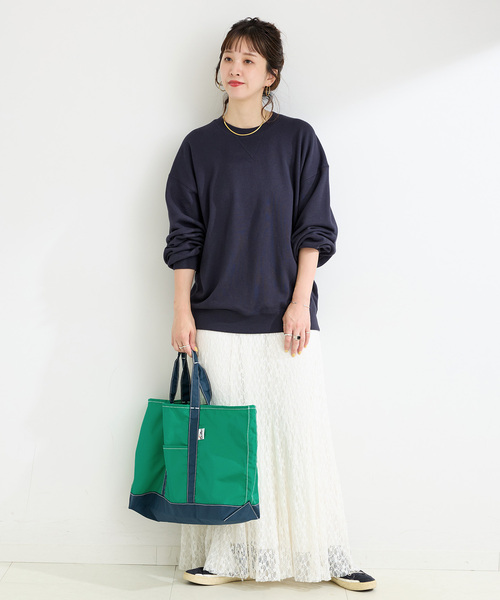 B.C STOCK（ベーセーストック）の「ウォッシャブル / バックプリントプルオーバー（スウェット・レディース・ネイビー/ボルドー/グレー・FREE）」の11枚目の写真